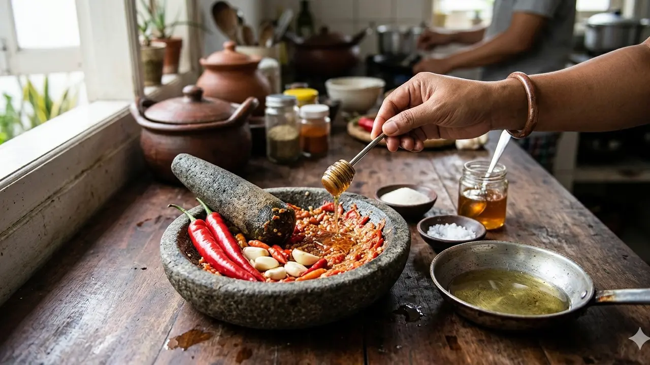 Cara Membuat Sambal Bawang Tidak Pedas (Foto: Gemini AI)