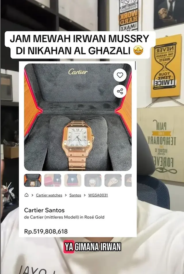 Penampakan jam tangan mewah Irwan Mussry di pernikahan Al Ghazali, harganya ditaksir lebih Rp3 Miliar