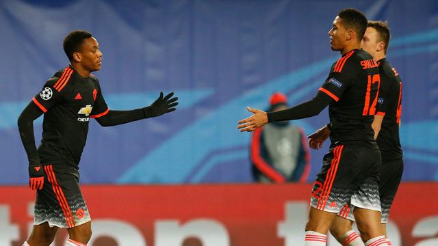 Anthony Martial mencetak gol penyeimbang kedudukan saat Manchester United bertandang di Rusia melawan CSKA Moskwa pada penyisihan Liga Champions Grup B pada Rabu (22/10/2015).