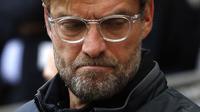 Ekspresi pelatih Liverpool, Juergen Klopp, pada laga melawan Tottenham Hotspur, Minggu (22/10/2017). (AP Photo/Frank Augstein)