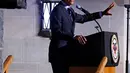 Obama menambahkan bahwa ia telah lama menjadi pendukung misi West Point dan selalu mengagumi para pemimpin berkarakter yang telah dihasilkannya. (KENA BETANCUR/AFP)
