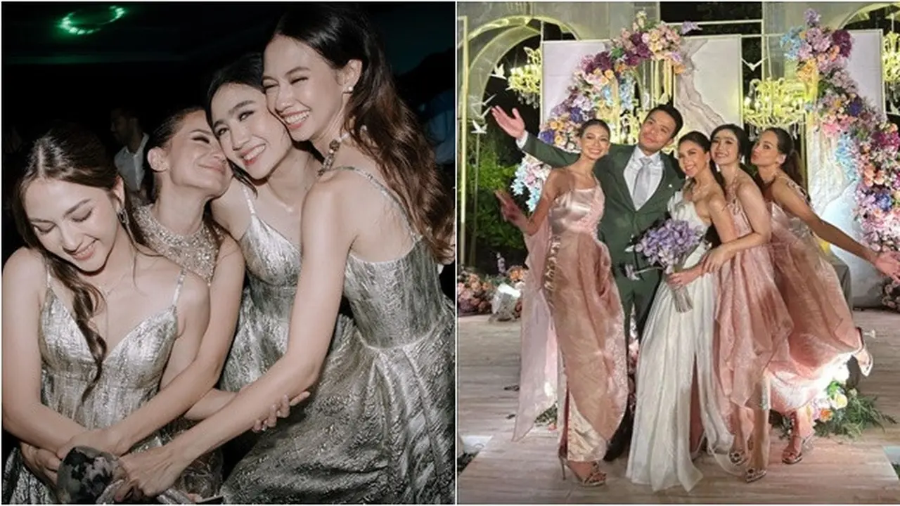 6 Potret Kompak Geng Blackpunk di Rangkaian Pernikahan Jessica Mila dan Enzy Storia