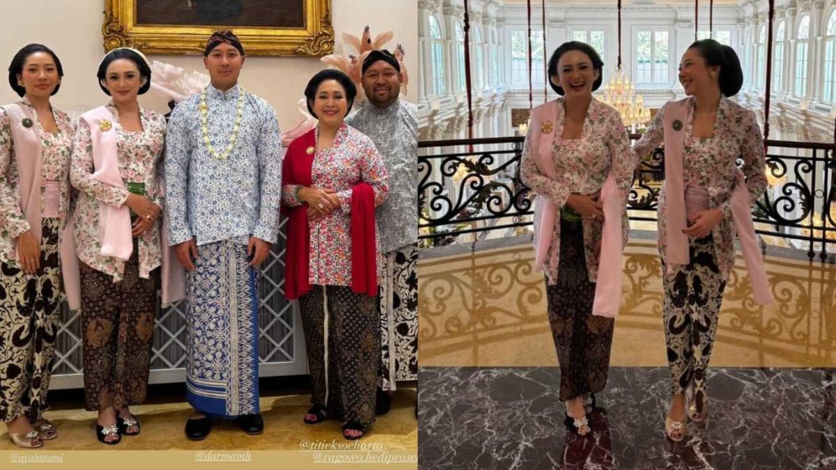7 Potret Detail Kebaya Tata Cahyani di Momen Siraman-Sungkeman Darma Mangkuluhur