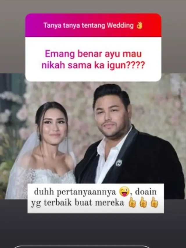 Status WO yang menanangani pernikahan adik Ayu Ting Ting