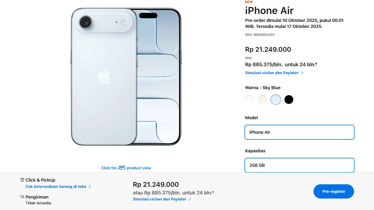 Harga iPhone Air di iBox.