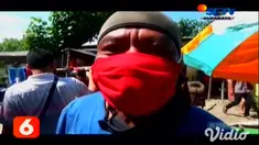 Polisi dengan tegas menindak pelanggar protokol kesehatan (prokes) saat pandemi Covid-19, seperti di pasar hewan tepatnya Desa Kartoharjo, Ngawi, Jawa Timur.