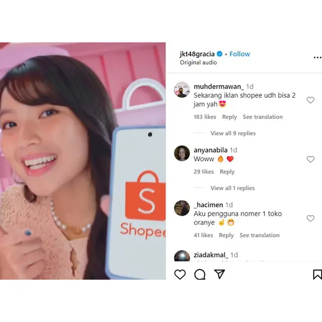 Ini Profil 4 Member JKT48 yang Bintangi Iklan Shopee 11.11 Big Sale