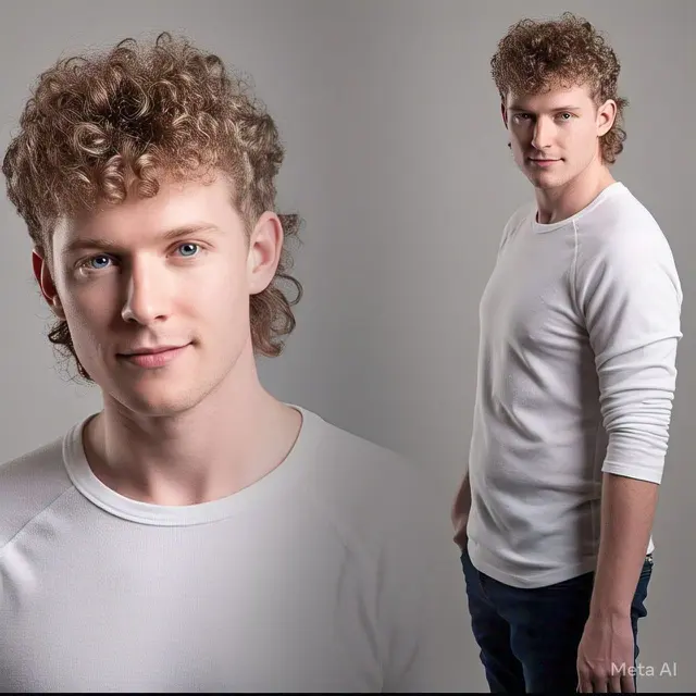 Mullet 2 Jari untuk Rambut Keriting