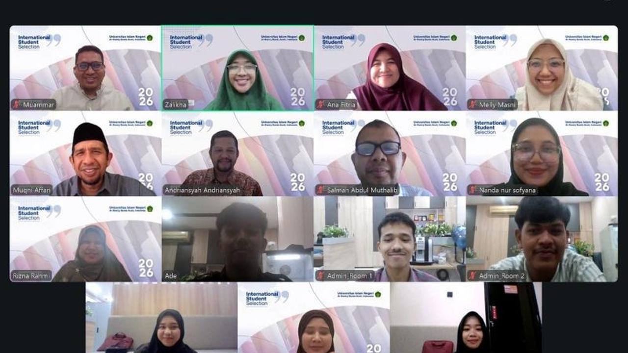 UIN Ar-Raniry Gelar Seleksi Mahasiswa Internasional Jalur Reguler, Libatkan 12 Negara