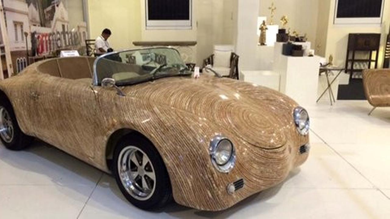 Keren, bodi Porsche 1959 model 356 ini diubah pakai ranting & rotan