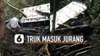 Beredar video sebuah truk masuk kedalam jurang. Beruntung tidak ada korban jiwa dalam insiden tersebut.