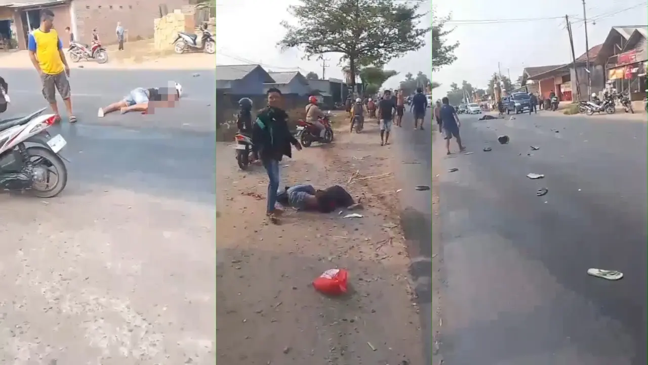 Detik-Detik Kecelakaan 5 Kendaraan di Lampung Tengah, 2 Orang Tewas