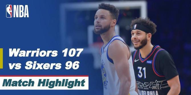 VIDEO: Golden State Warriors Kalahkan Philadelphia 76ers 107-96 di NBA, Stephen Curry Cetak 49 Poin