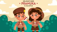 Ilustrasi Hari Pramuka. (Image by freepik)