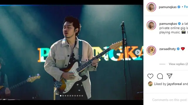 Pamungkas - Adhisty Zara (Foto: Instagram/@pamungkas)