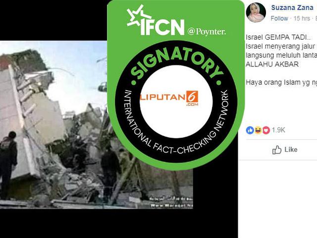 Cek Fakta Hoaks Gempa Besar Di Israel Cek Fakta Liputan6 Com