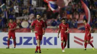 Gelandang Timnas Indonesia, Stefano Lilipaly, tampak kecewa usai dikalahkan Thailand pada laga Piala AFF 2018 di Stadion Rajamangala, Bangkok, Sabtu (17/11). Thailand menang 4-2 dari Indonesia. (Bola.com/M. Iqbal Ichsan)