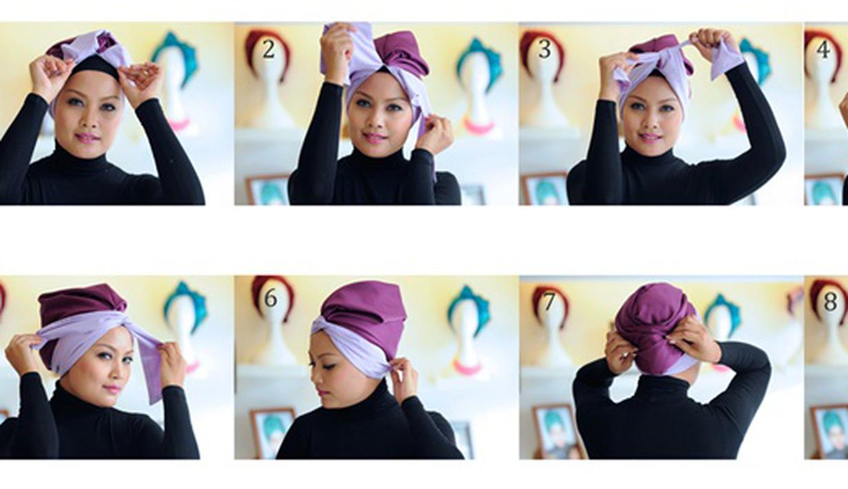 5 Tutorial Hijab Turban Modern Untuk Tampil Cantik Saat Idul Adha