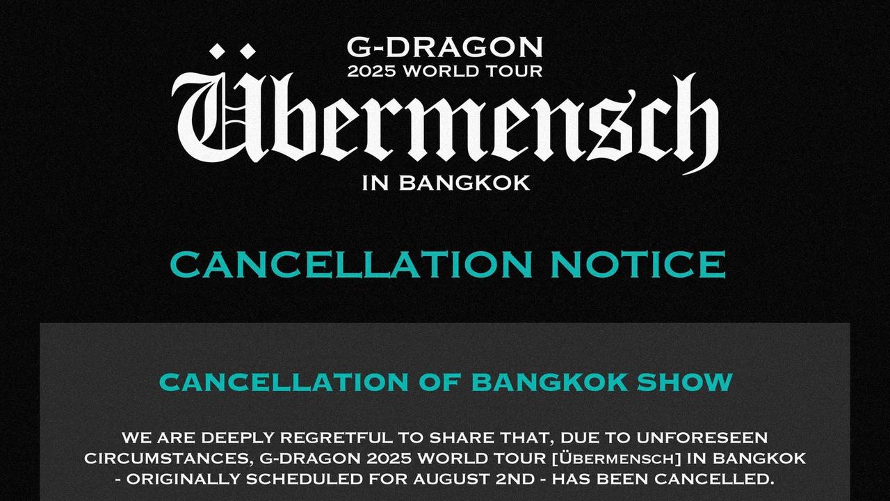 Demi Keselamatan dan Keamanan Fans, Ini Alasan Konser G-Dragon di Bangkok Ditunda