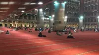 Suasana malam takbiran di Masjid Istiqlal. (Liputan6.com/Taufiqurrohman)