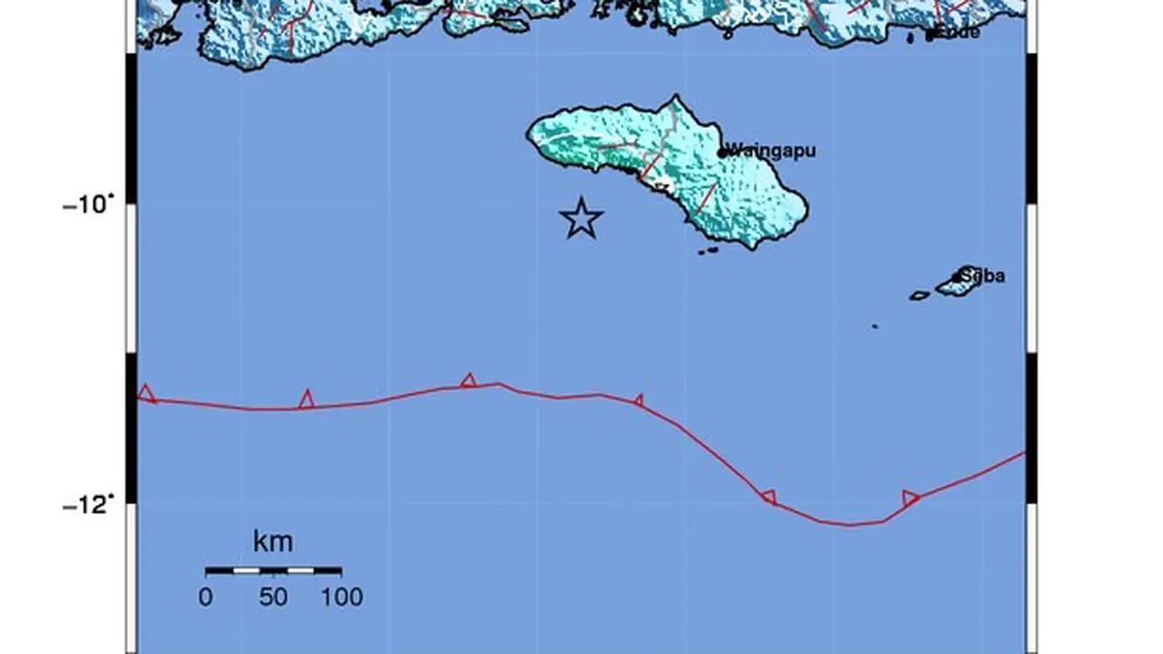 Gempa Tektonik M 6,0 Guncang Sumba Barat 