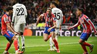 Gol cepat Conor Gallagher saat laga baru berjalan 27 detik merubah agregat gol menjadi imbang 2-2 setelah sebelumnya Real Madrid menang 2-1 di leg pertama. (JAVIER SORIANO/AFP)