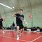 Tim Indonesia menggelar latihan perdana di Horsens Badminton Club, Denmark, Sabtu (18/4/2026), jelang bergulirnya Piala Thomas & Uber 2026. (foto: PBSI)
