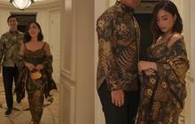 5. Foto Dress Batik Nikita Willy di Resepsi Pernikahan Luna Maya, Gaya Mewah dan Ekslusif