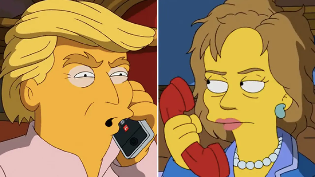 Donald Trump dan Hillary Clinton dalam video The Simpsons