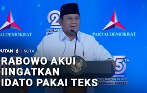 Prabowo Akui Diingatkan Pidato Pakai Teks
