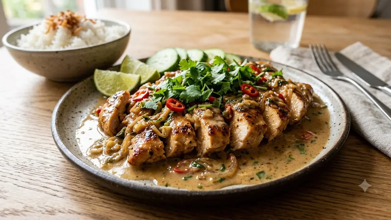 ilustrasi dada ayam fillet mentega