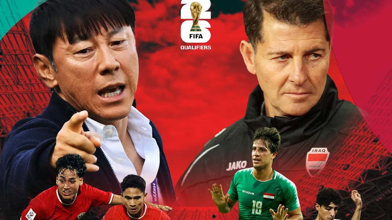 Kualifikasi Piala Dunia 2026 - Timnas Indonesia Vs Irak - Ilustrasi Duel Pelatih dan Pemain