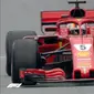 Sebastian Vettel, mengukir waktu lap tercepat pada latihan bebas ketiga F1 GP Austria di Sirkuit Red Bull Ring, Sabtu (30/6/2018). (Twitter/F1)