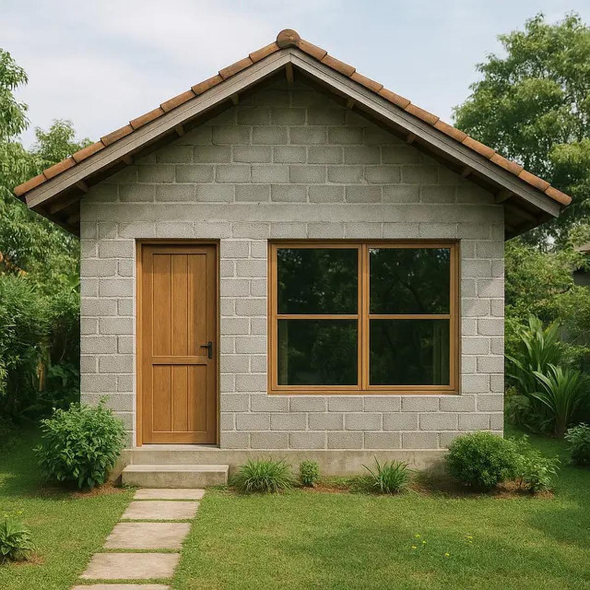 6 Model Rumah Sederhana dari Batako dengan Atap Pelana, Kokoh dan Hemat Biaya