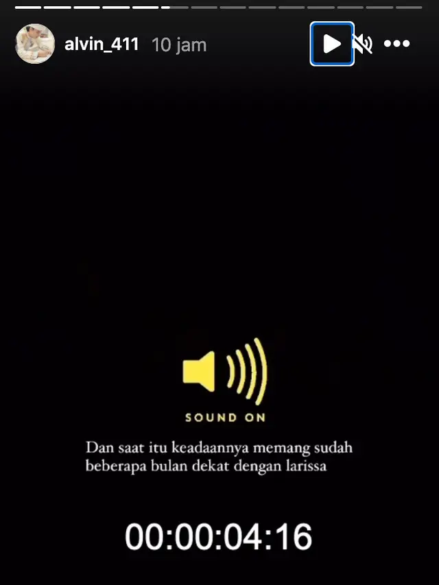 Unggahan Alvin Faiz. (Foto: Instagram @alvin_411)
