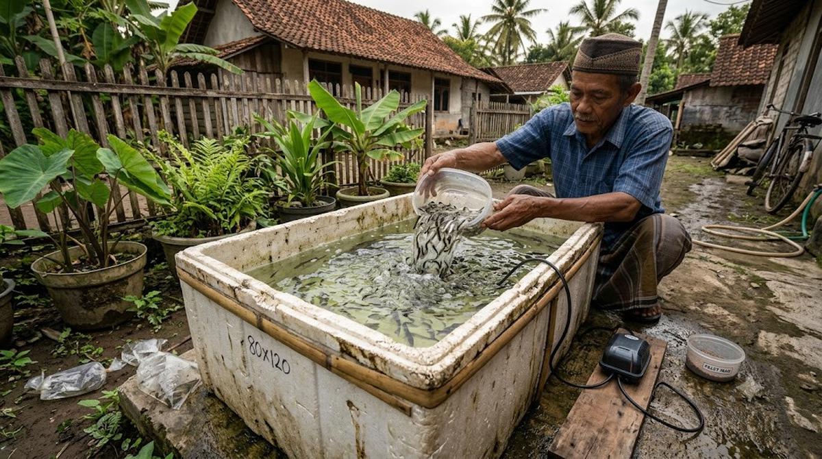 Cara Membuat Kolam Ikan Patin dari Styrofoam Bekas