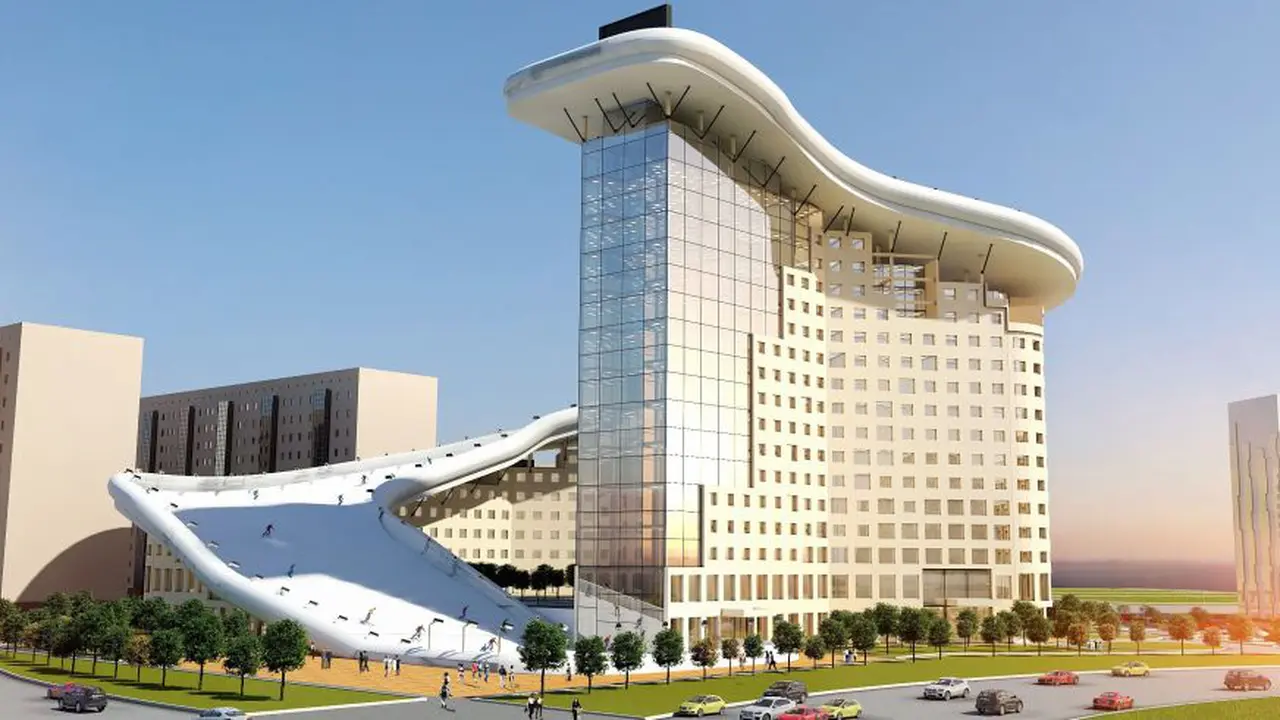 Wah, Apartemen Ini Punya Arena Ski di Atapnya!