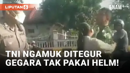 VIDEO: Ditegur karena Berkendara Tak Pakai Helm, Oknum TNI di Sikka Malah Tantang Polisi