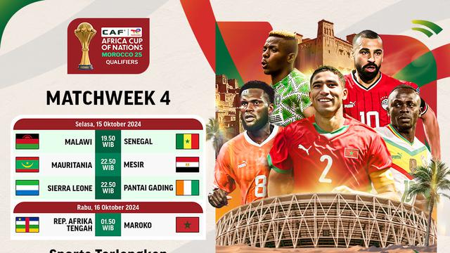 Jadwal TotalEnergies AFCON Qualifiers 2025 Matchweek 4 di Vidio