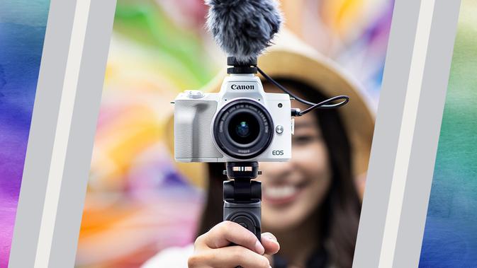 Canon menghadirkan kamera mirrorless EOS M50 Mark II yang ditujukan untuk pehobi fotografi dan pembuat vlog untuk media sosial (Foto: PT Datascrip)