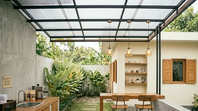 Rumah Minimalis Kampung dengan Dapur ala Kafe