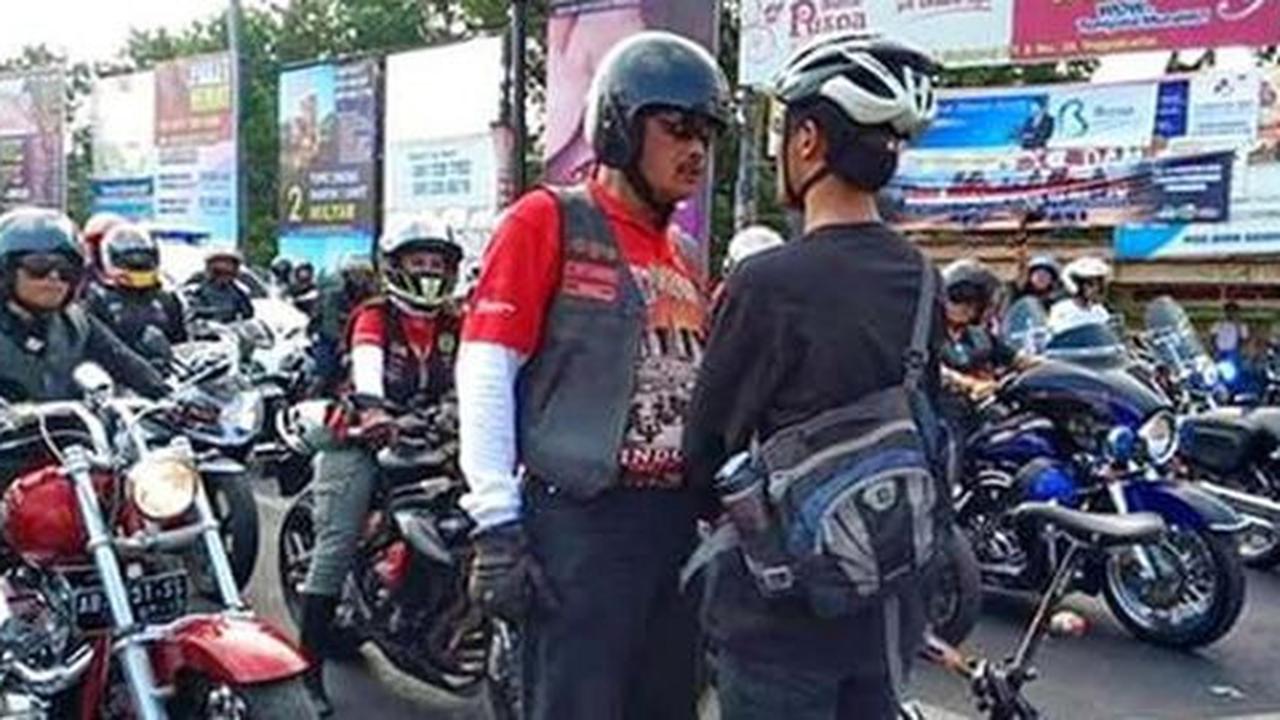 HDCI pun malu lihat biker tak tertib dihentikan pesepeda di Yogya