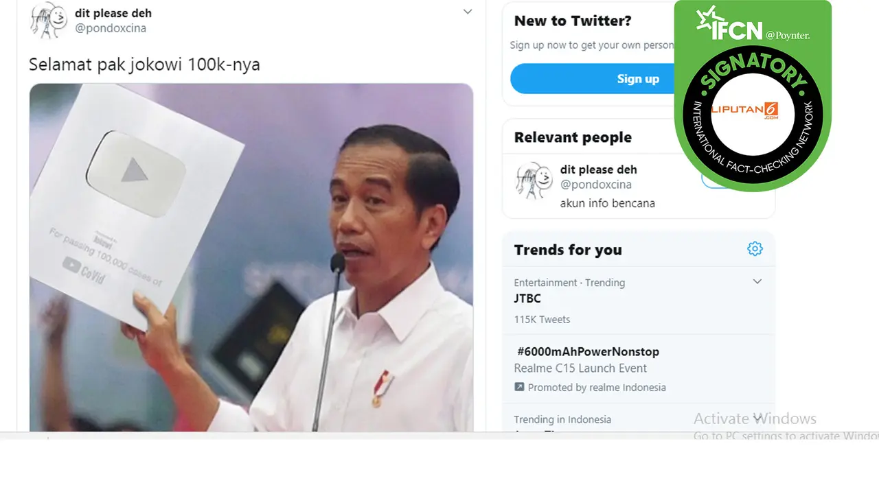Foto Hoaks Jokowi