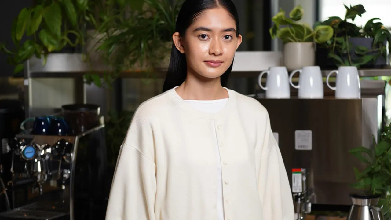 Outer Wanita Lengan Balon Elegan