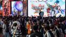 Di Tokyo Game Show 2023, pengunjung bisa mencoba sensasi memainkan game-game terbaru. (Richard A.Brooks/AFP)