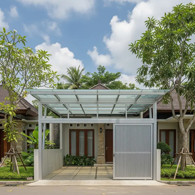 9 Model Carport Tertutup dengan Pintu Geser Otomatis, Solusi Modern Keamanan Rumah