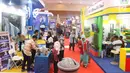 Suasana pameran Apkasi Otonomi Expo (AOE) di JCC Jakarta, Rabu (3/7/2019). Pameran AOE 2019 bertujuan untuk mempromosikan berbagai produk unggulan daerah di Tanah Air. (Liputan6.com/Angga Yuniar)