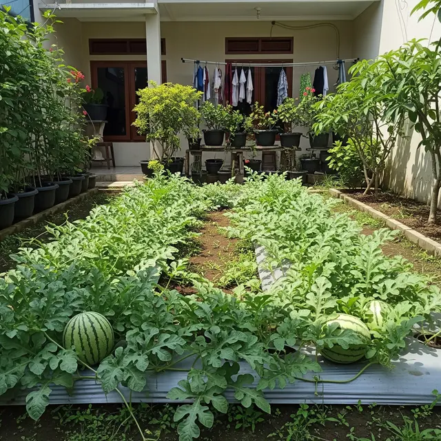 Cara Membuat Kebun Semangka Agar Buahnya Besar di Lahan Kecil, Panen Melimpah