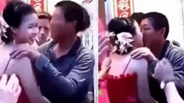 Demi Uang Taruhan Ayah Mertua Cium Pengantin Wanita di Depan Tamu