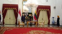 Presiden Jokowi dan Presiden Lithuania (Liputan6.com/ Ahmad Romadoni)